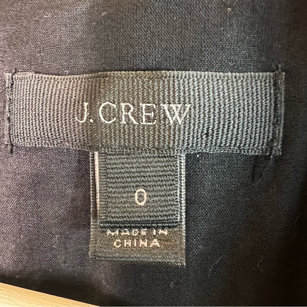 J. Crew Ruffle Sleeve Eyelet Dress Black Size 0 - Picture 8 of 14